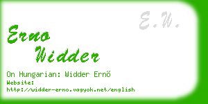 erno widder business card