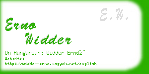 erno widder business card